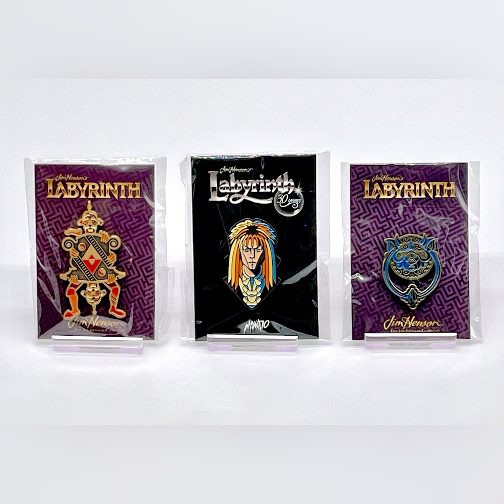 Mondo + DKNG Labyrinth Pins: Guards, 30th Anniv. Jareth, Left Doorknocker, AS-IS
